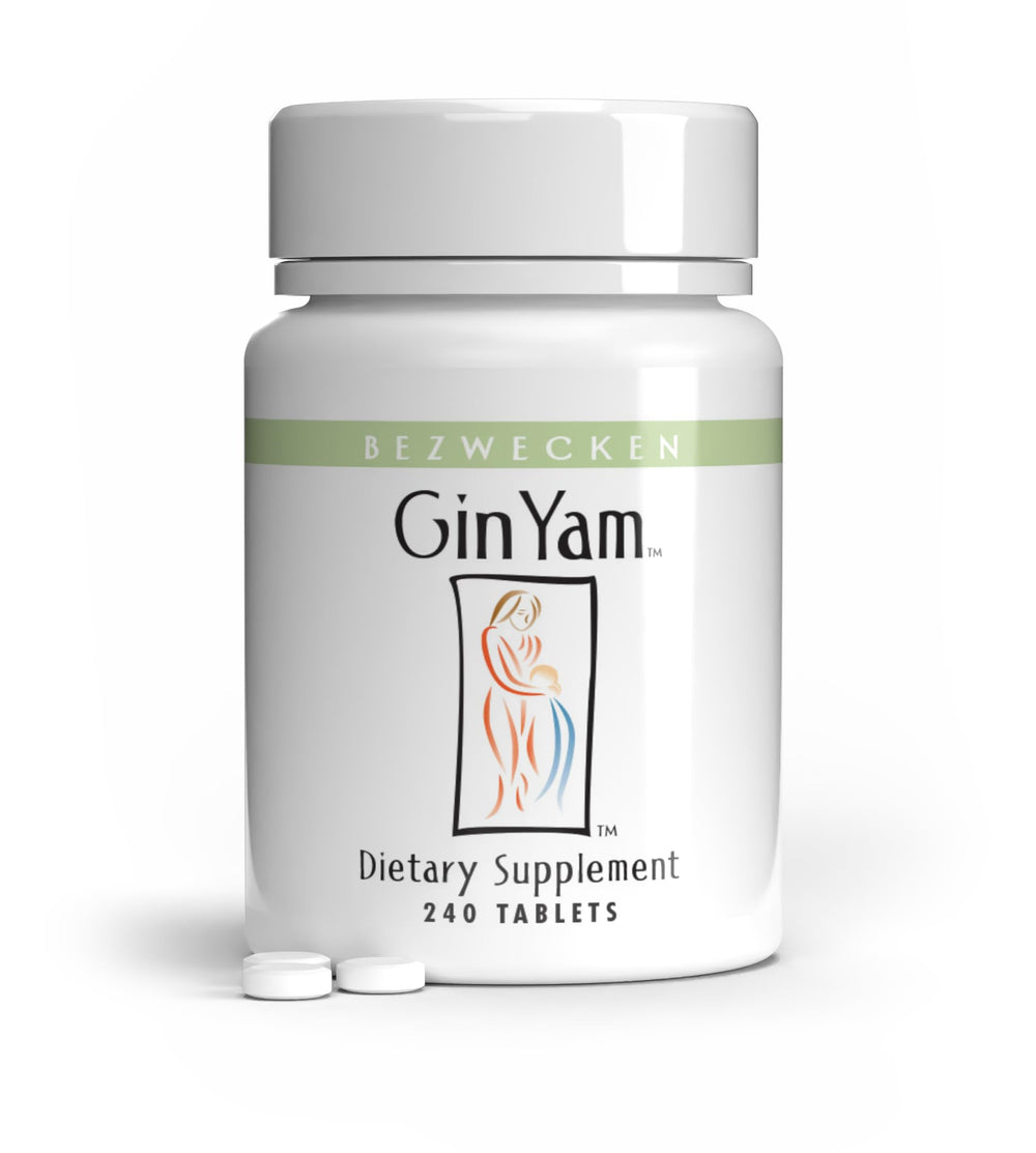 Bezwecken Gin Yam tablet close-up; compact size supports easy daily menopause management.