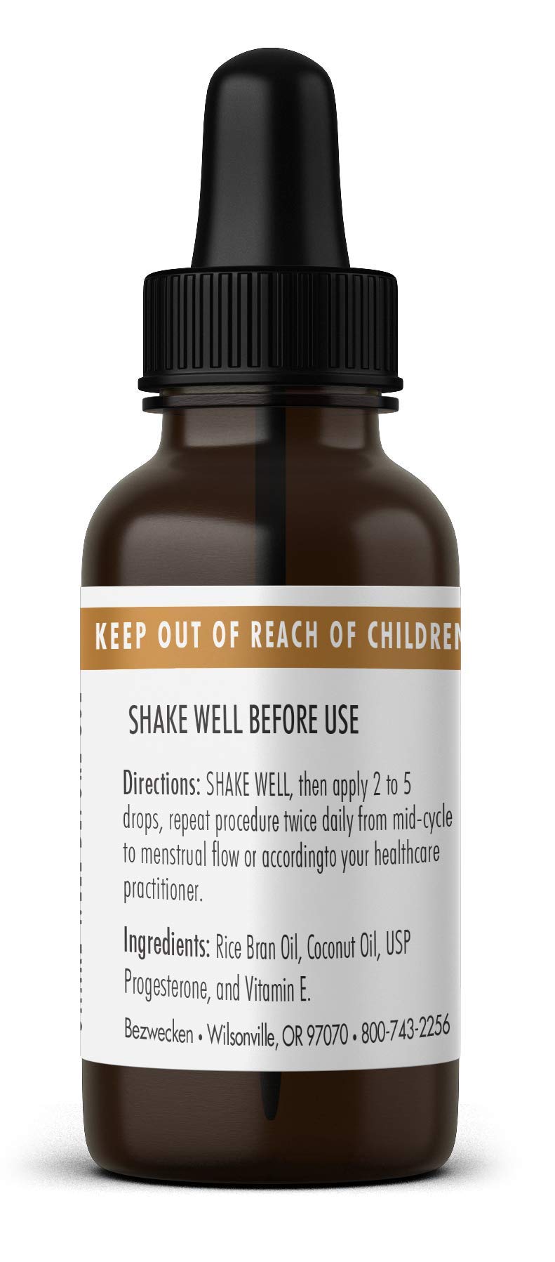 Bezwecken ProgonB-L oil drop closeup highlights rich texture and Vitamin E.