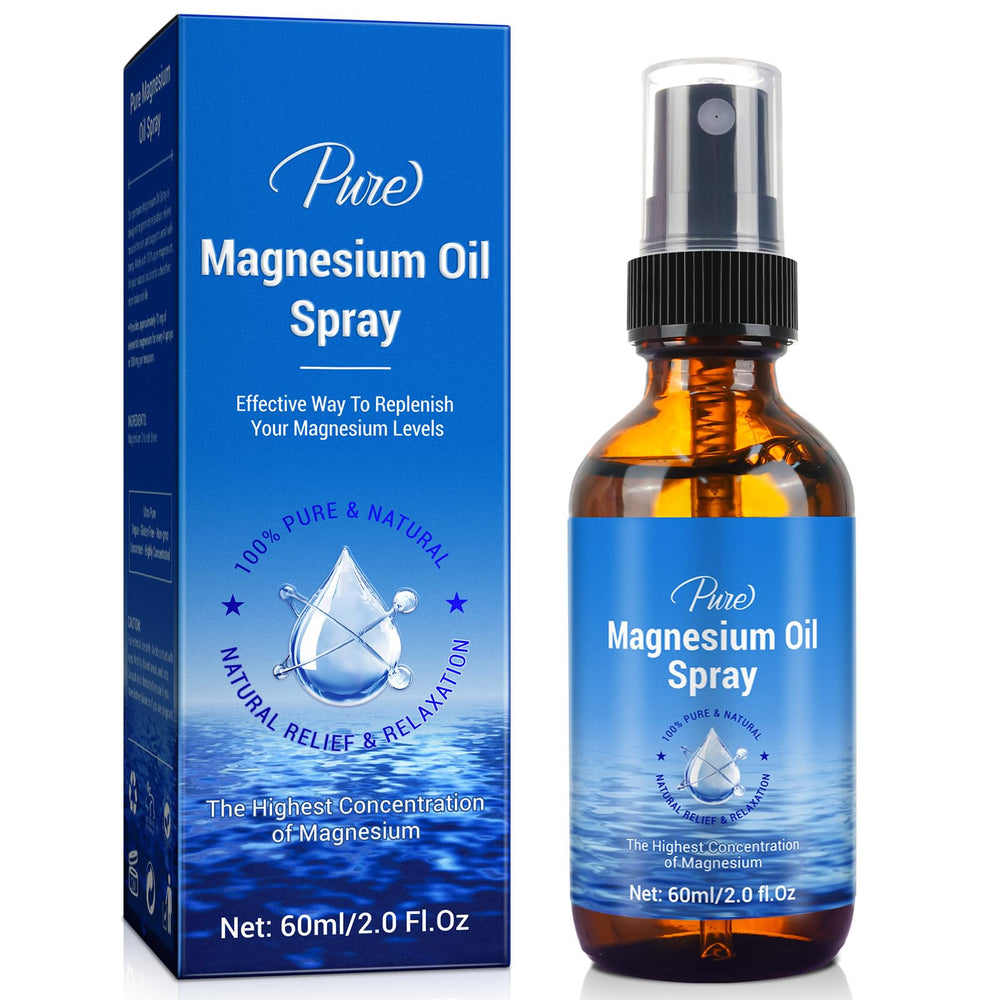 BHMSHY Magnesium Oil Spray bottle shown for convenient on-the-go application.
