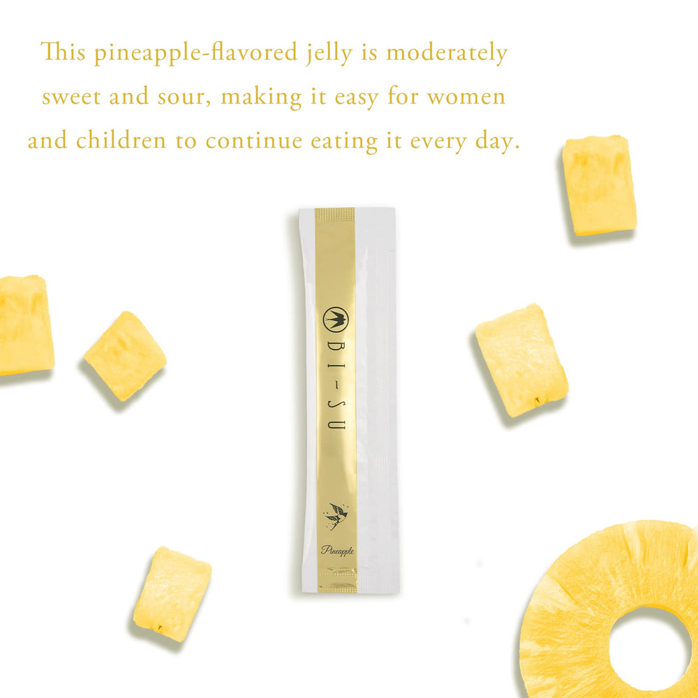 BI-SU Birdnest Essence Jelly Stick ingredients featuring collagen and vitamin C for daily nourishment.