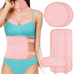 Bieyoc Castor Oil Pack Wrap waist view showing adjustable fit for daily comfort