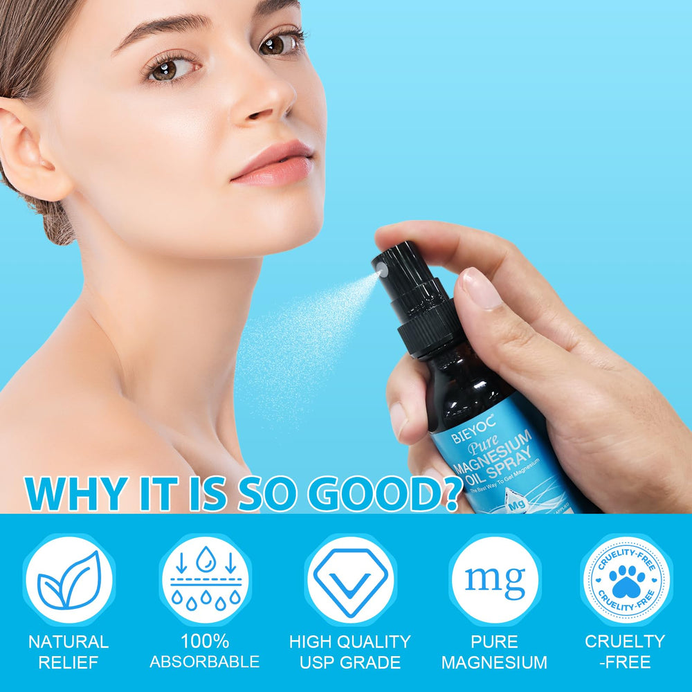Bieyoc easy absorption spray on skin demonstrates fast, non-greasy finish