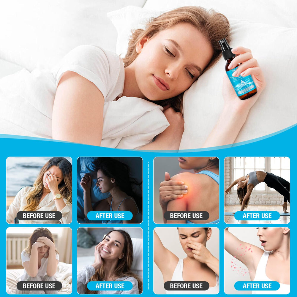 Bieyoc glass bottle magnesium oil product close-up and premium packaging