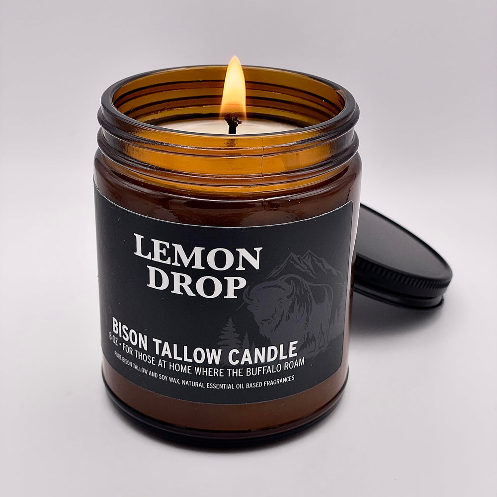 Big Crazy Buffalo Lemon Drop label showing natural ingredients and craftsmanship