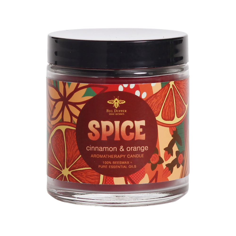 Big Dipper Wax Works spice candle for warm gatherings and comforting atmosphere.