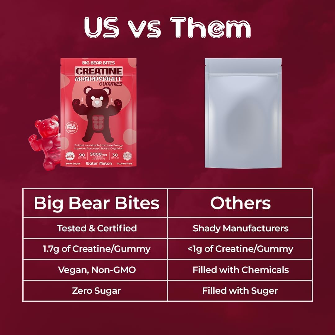 Packaging close-up of Big Bear Bites with gluten-free and halal notes.