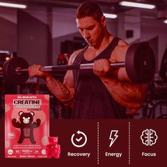 Big Bear Bites watermelon flavored gummies for tasty pre-workout support.