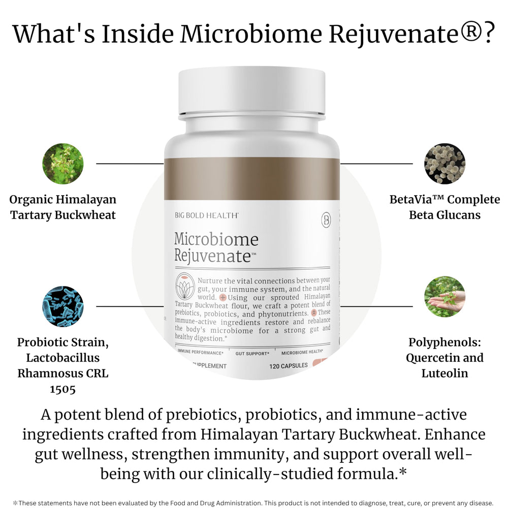 BIG BOLD HEALTH capsules poured for daily gut and immune support