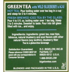 Bigelow Green Tea with Blueberry cup steeping for a refreshing afternoon