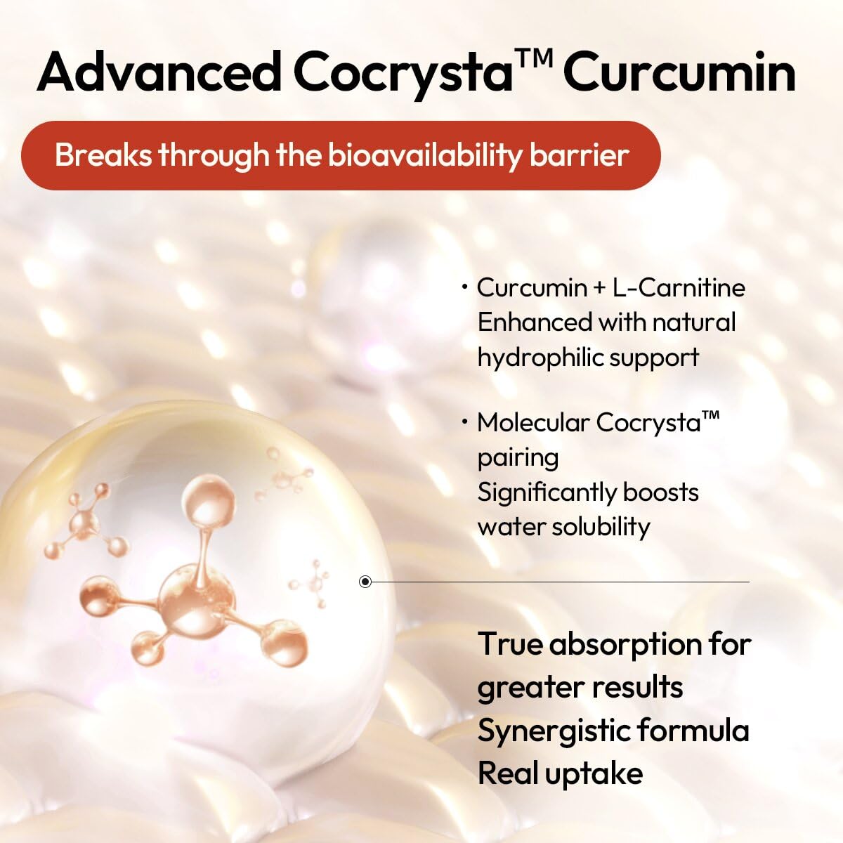 BIGVITA CoCrystal Curcumin+ capsules close-up emphasizes convenient daily dose.