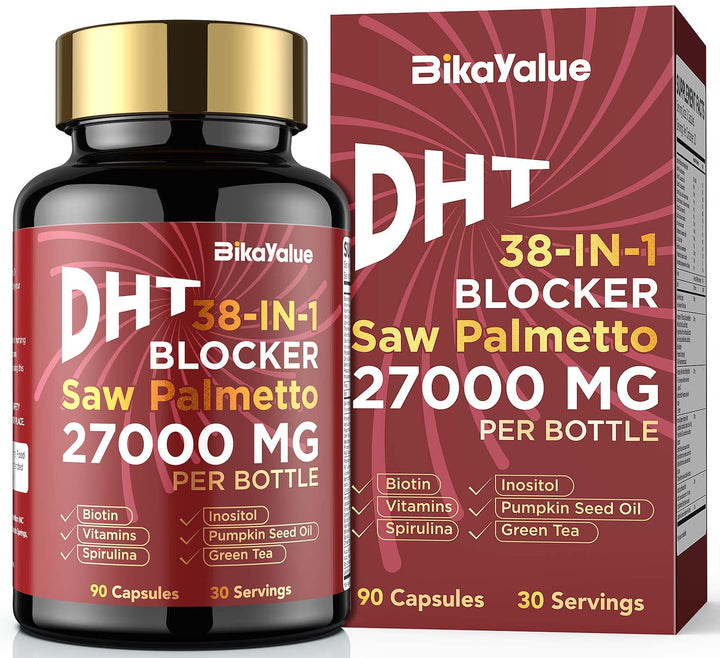 BIKAYALUE Saw Palmetto bottle label showcases premium packaging for daily use.
