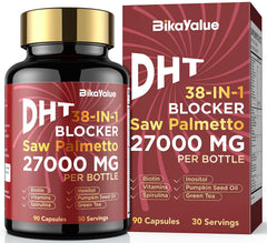 BIKAYALUE Saw Palmetto bottle label showcases premium packaging for daily use.