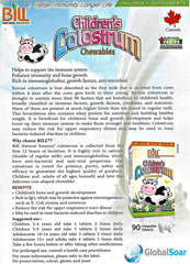 Bill Beauty Children's Colostrum Chewables 90 pieces; clear serving count for consistent use