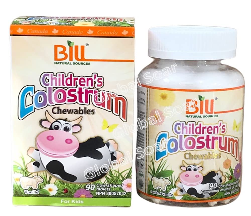 Bill Beauty Children's Colostrum Chewables bottle-front; supports immune health for kids