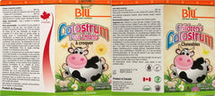 Bill Beauty Children's Colostrum Chewables tablets close-up; convenient chewable texture for daily immune support