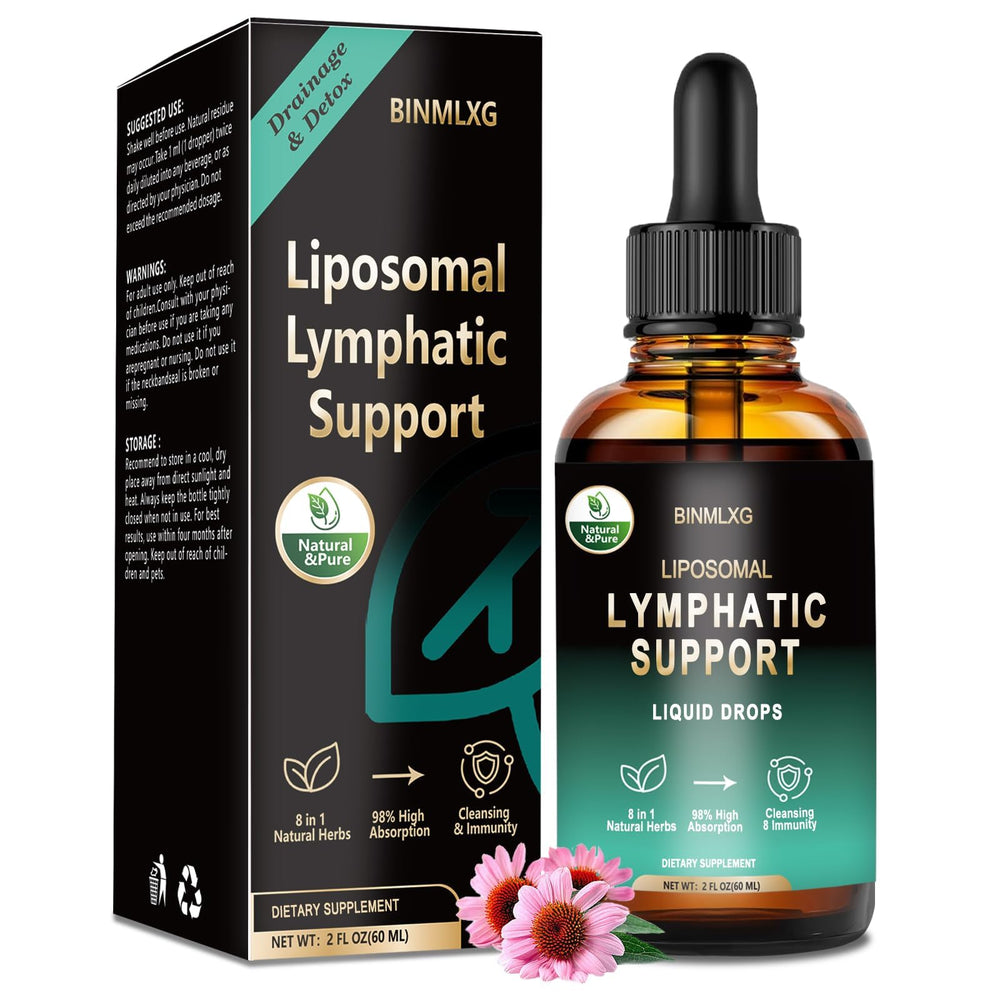 BINMLXG lymphatic drainage drops bottle for daily wellness support.