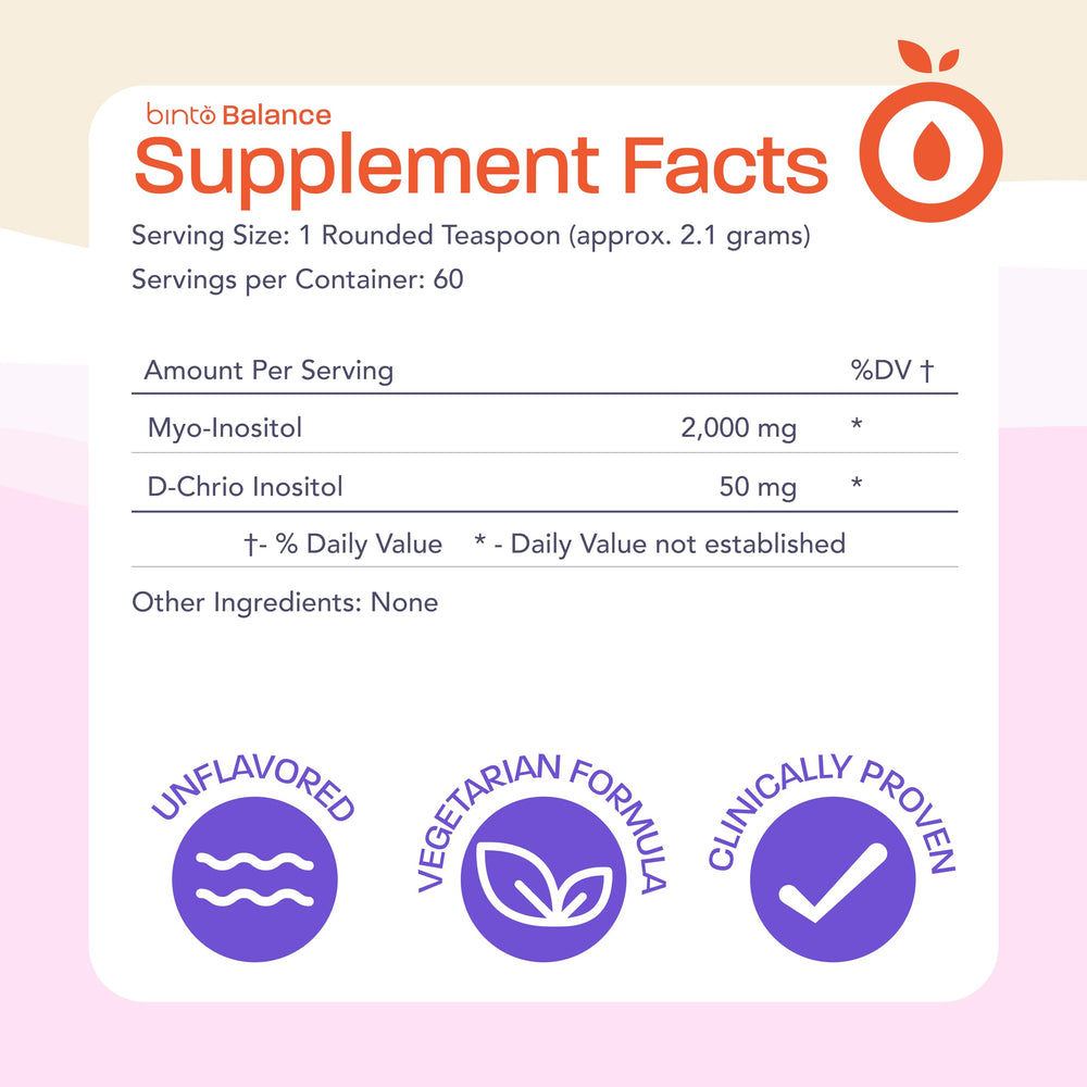 Binto Inositol drink mix scoop for quick daily prep