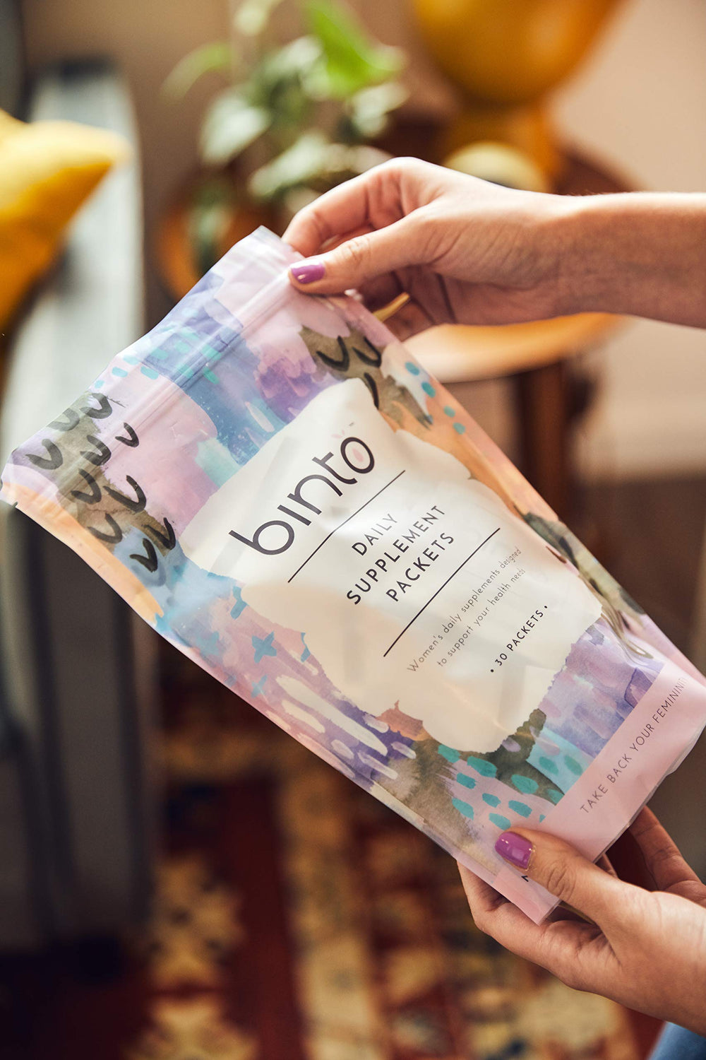 Binto probiotic capsule close up highlighting gut balance support