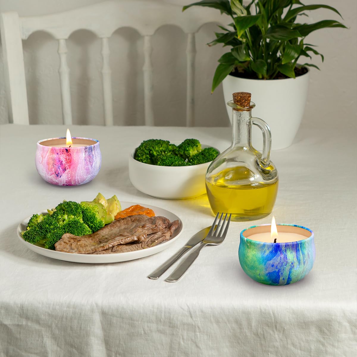 BINYUAN aromatherapy candles 9-pack colorful jars elevating any space.