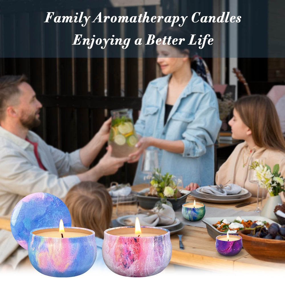 BINYUAN aromatherapy candles 9-pack cotton wick for steady flame.