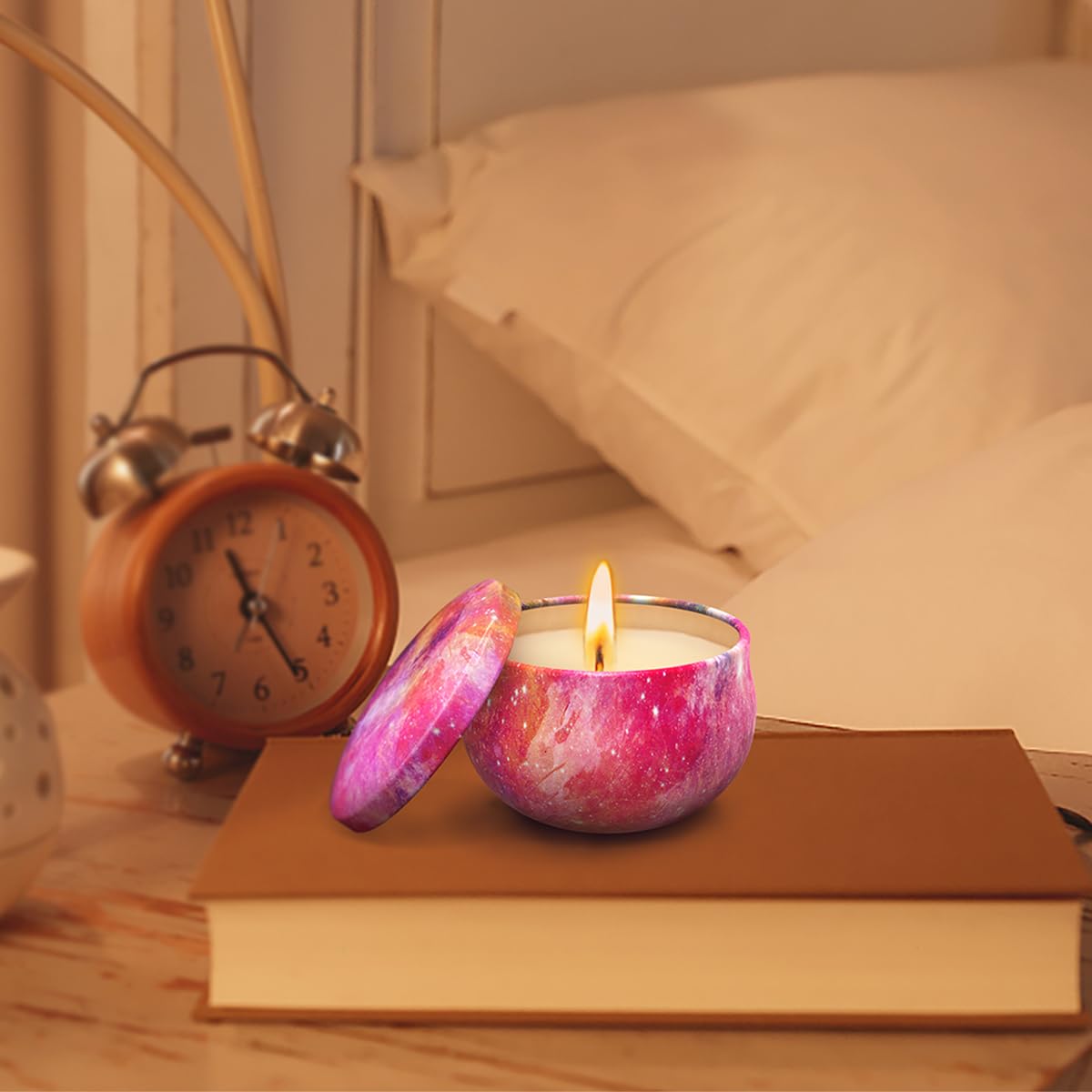 BINYUAN aromatherapy candles 9-pack reusable containers after use.