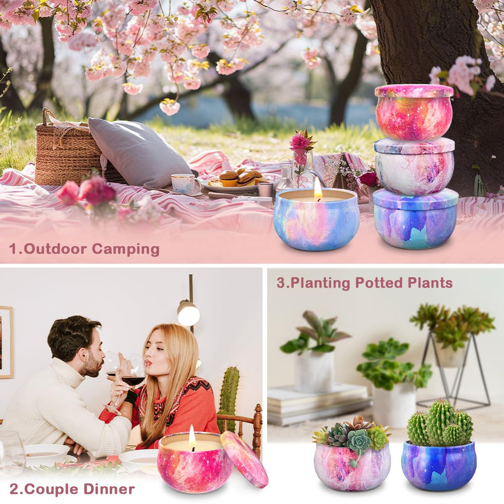 BINYUAN aromatherapy candles 9-pack soy wax for clean burn.
