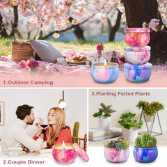 BINYUAN aromatherapy candles 9-pack soy wax for clean burn.