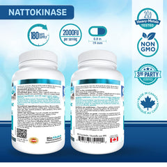 Bio Absorb Nattokinase capsules close-up with 100 mg per capsule