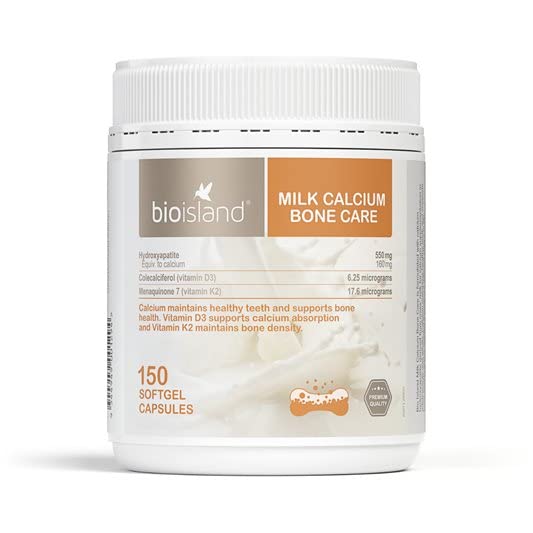 BiO Bio Island milk calcium softgel bottle for easy daily calcium intake
