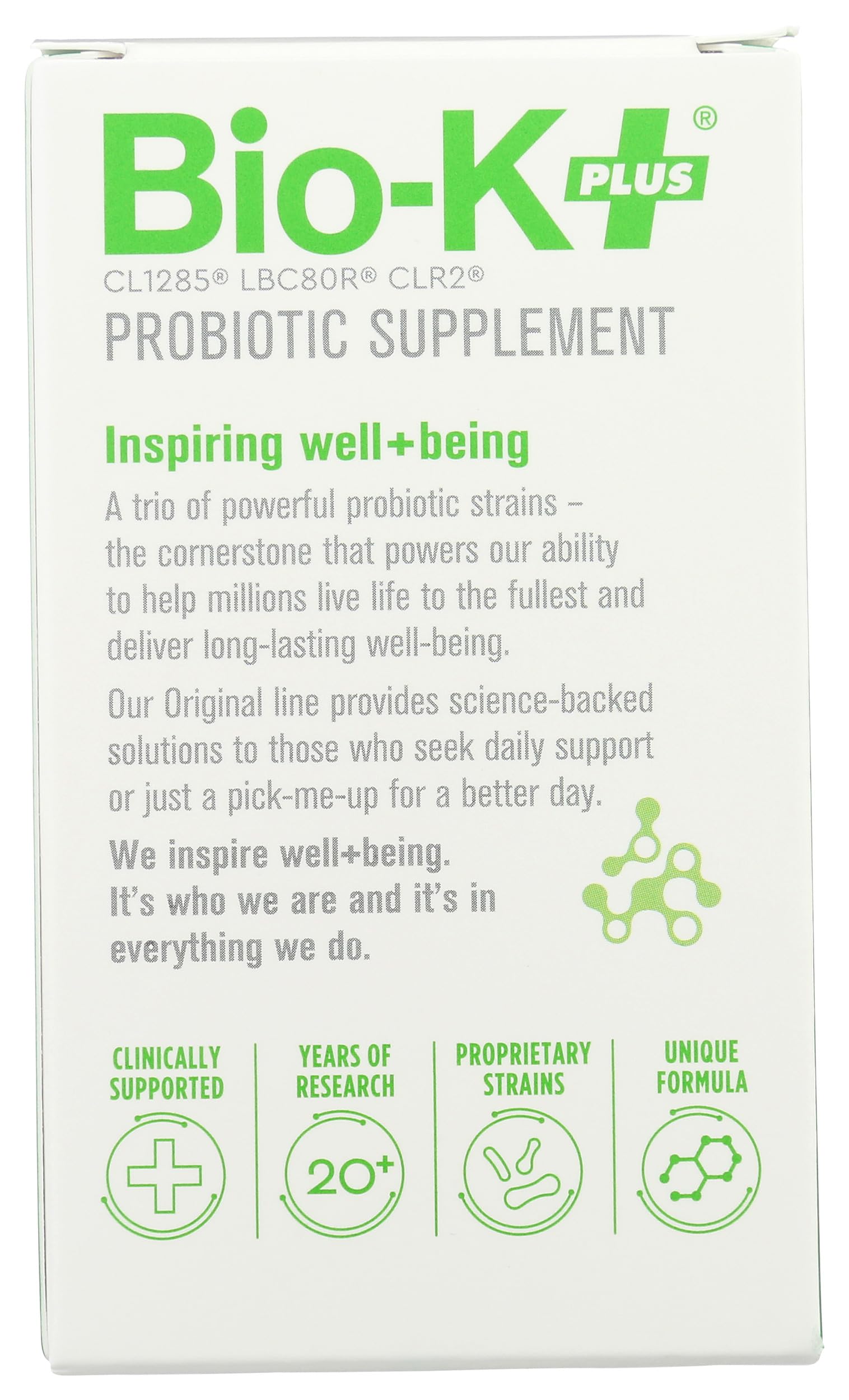 Bio-K Plus DailyCare capsules close-up showing texture for easy swallowing
