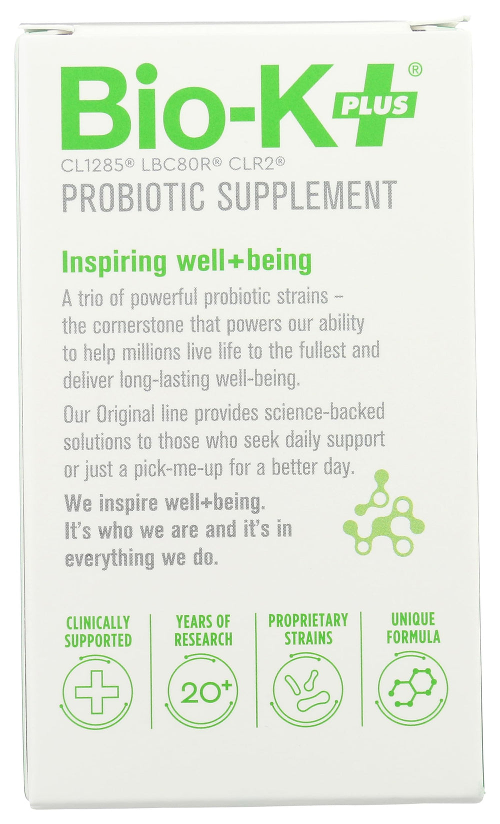 Bio-K Plus DailyCare capsules close-up showing texture for easy swallowing