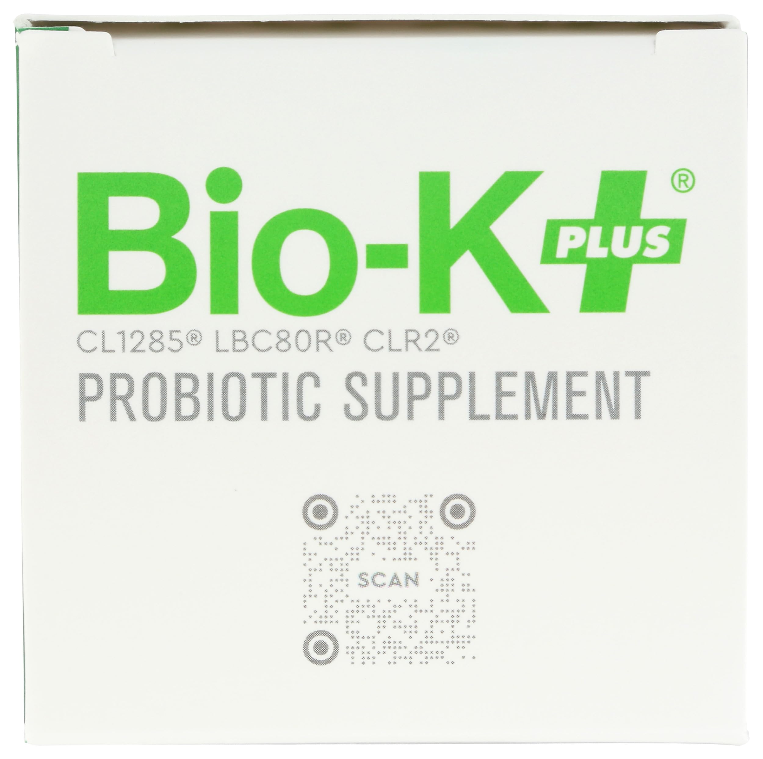 Bio-K Plus DailyCare packaging label featuring vegan and gluten-free features