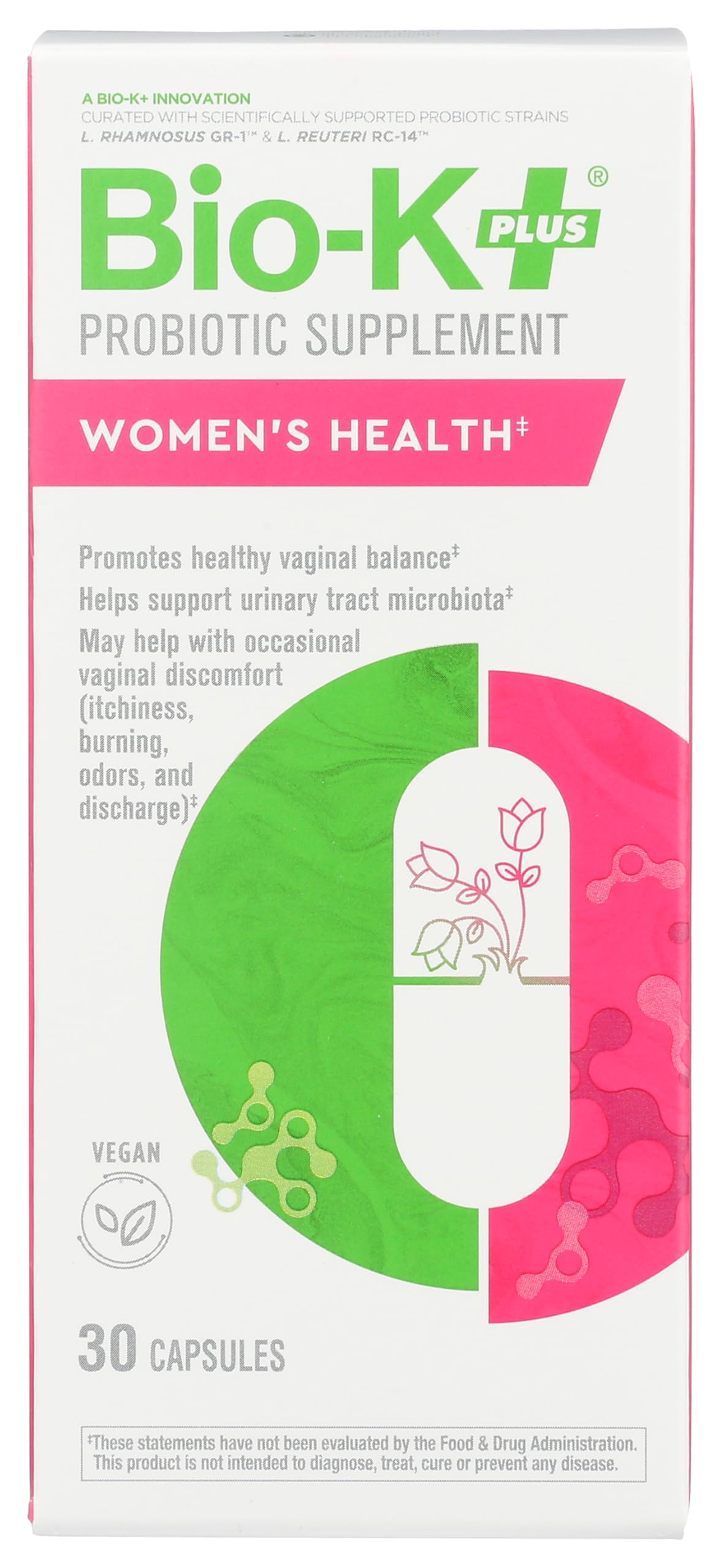 Bio-K Plus Porbiocs box front for daily probiotic routine.