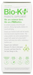 Bio-K Plus Porbiocs capsules close-up for easy daily intake.
