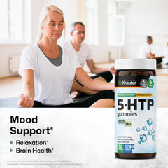 BIO KRAUTER 5HTP Gummies with blueberry flavor offer natural relaxation