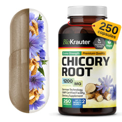 BIO KRAUTER chicory fiber supplement bottle for daily digestion support.