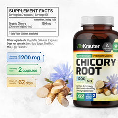 BIO KRAUTER chicory root capsules packaging front label.