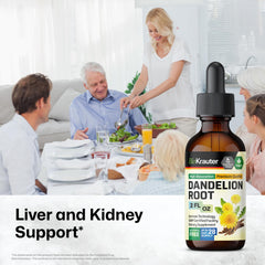 BIO KRAUTER Dandelion Root Extract drops with convenient dispenser for dosing.