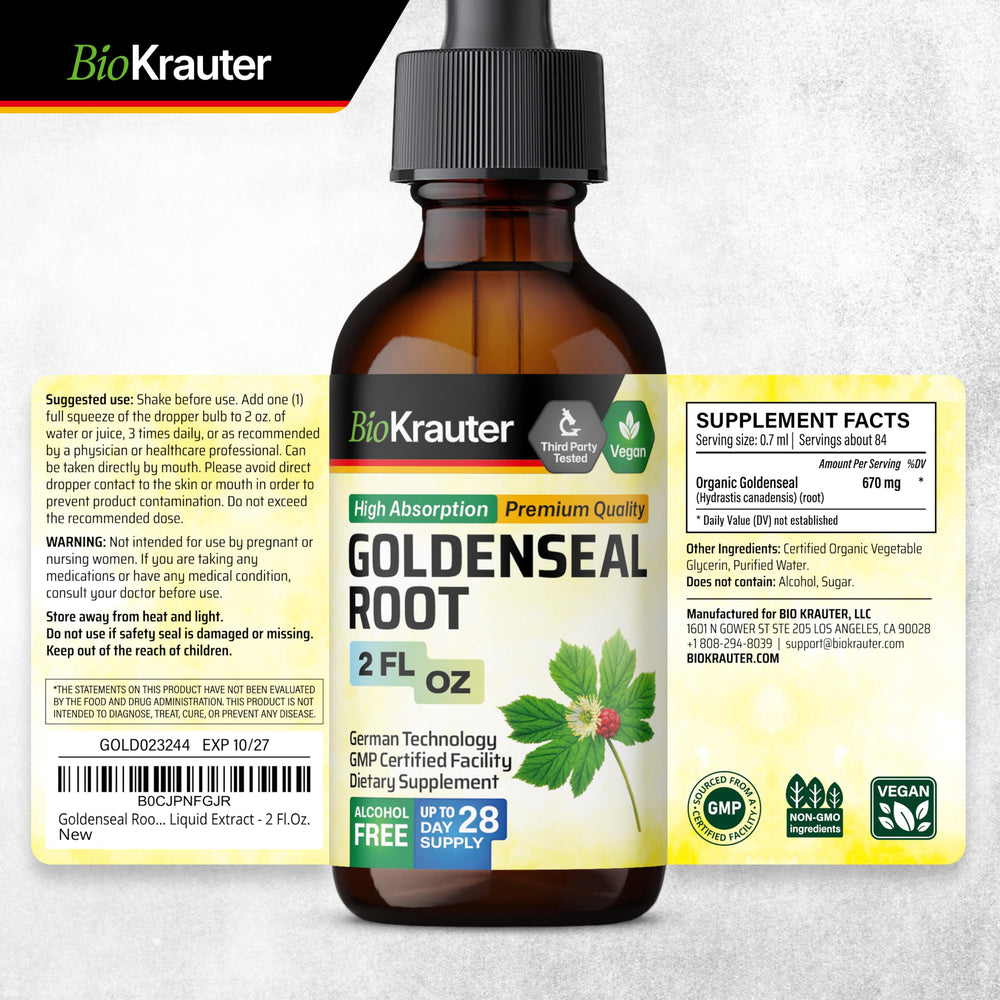 BIO KRAUTER Goldenseal daily routine in a sugar-free option.