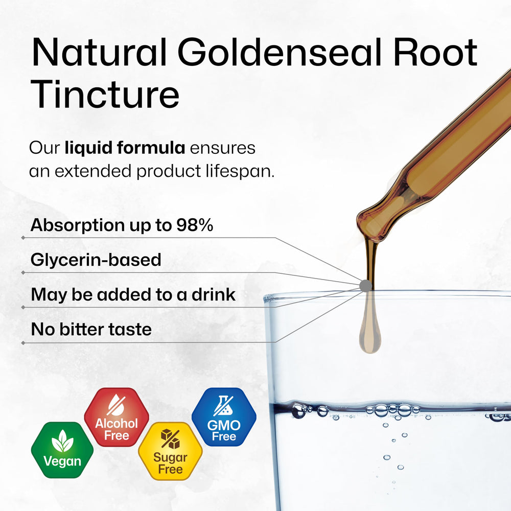 BIO KRAUTER Goldenseal label closeup with branding and ingredients.