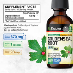 BIO KRAUTER Goldenseal Liquid Drops ready for easy daily use.