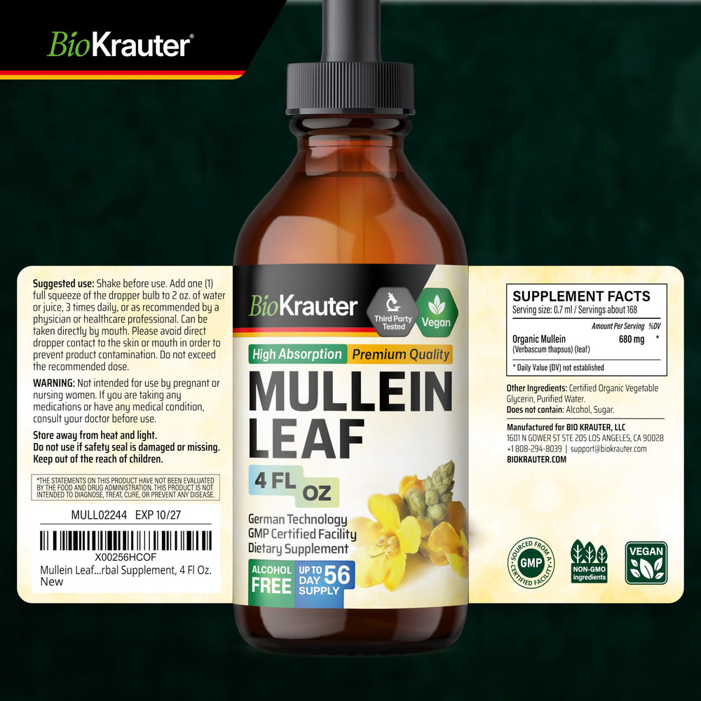 BIO KRAUTER Mullein Drops in water image illustrating ready-to-use format