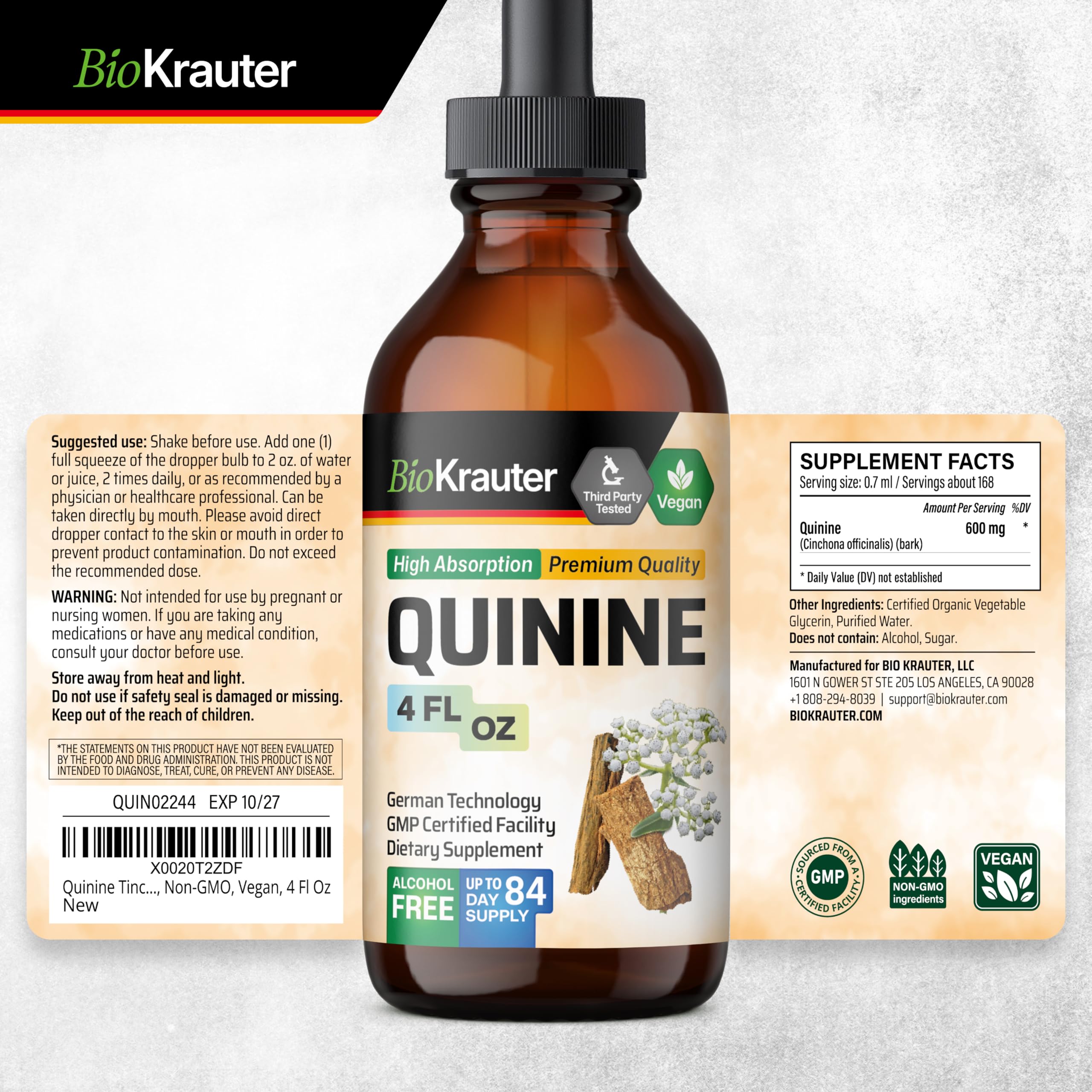 Tincture added to beverage for flexible use.