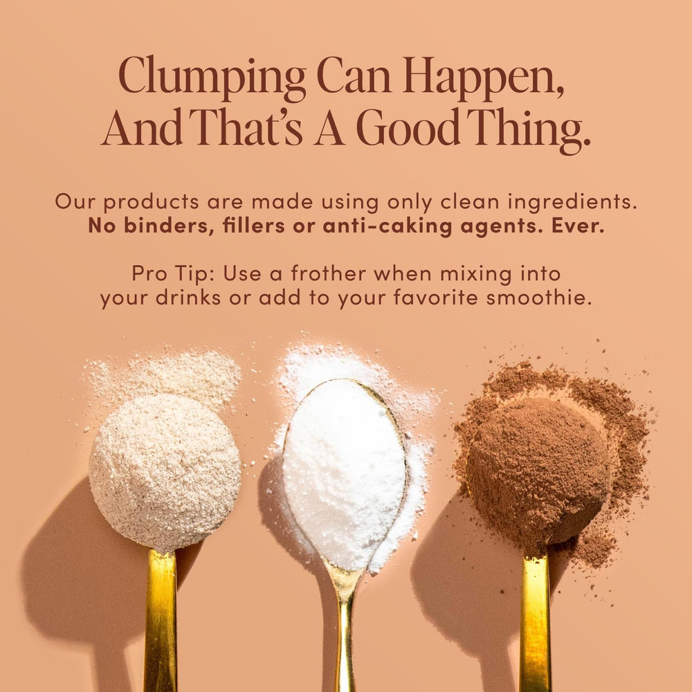 Bio.me fiber powder poured into smoothie showing taste-neutral integration