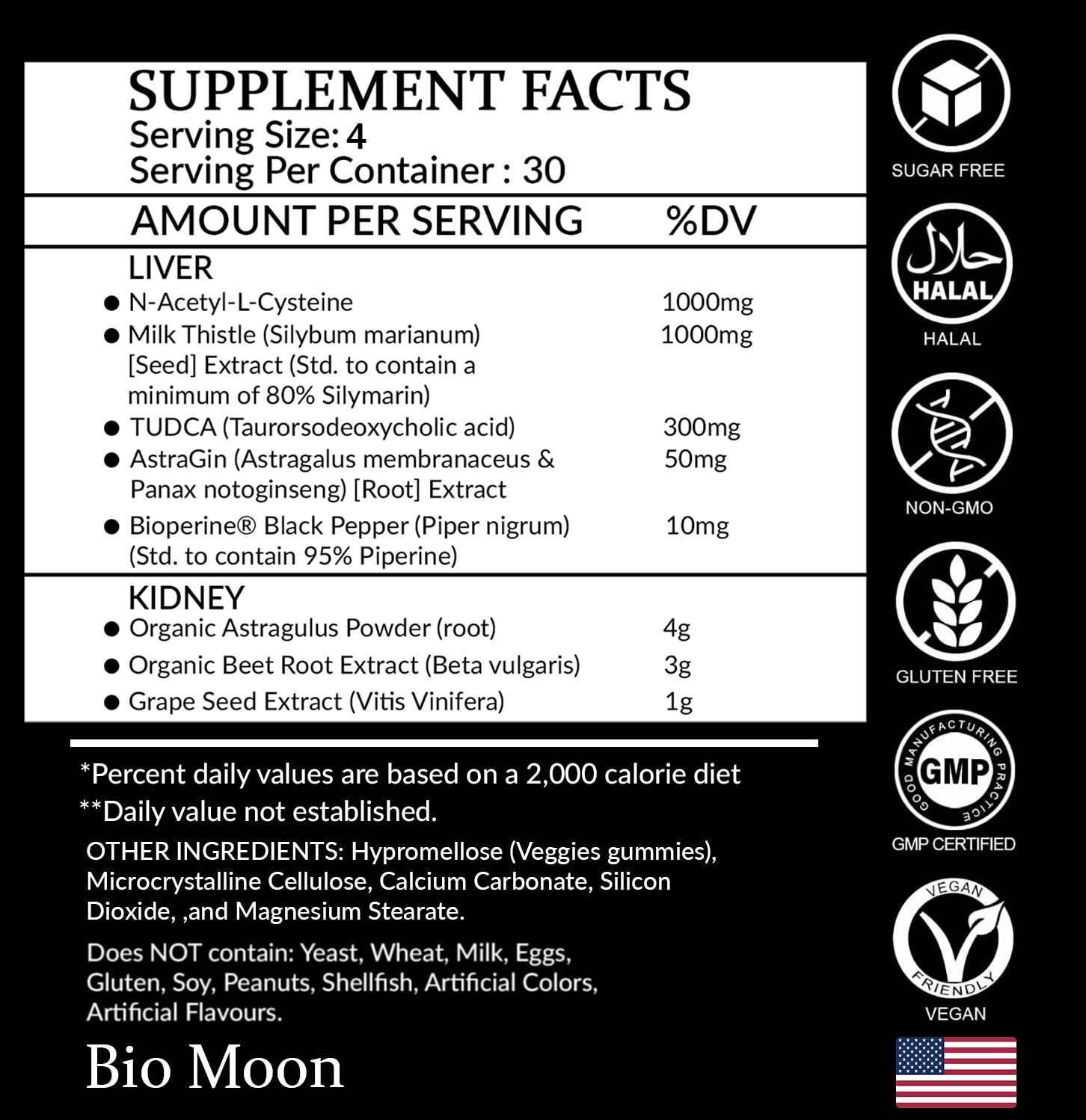 Bio Moon kidney cleanse gummies showcasing plant-based formula for kidney health