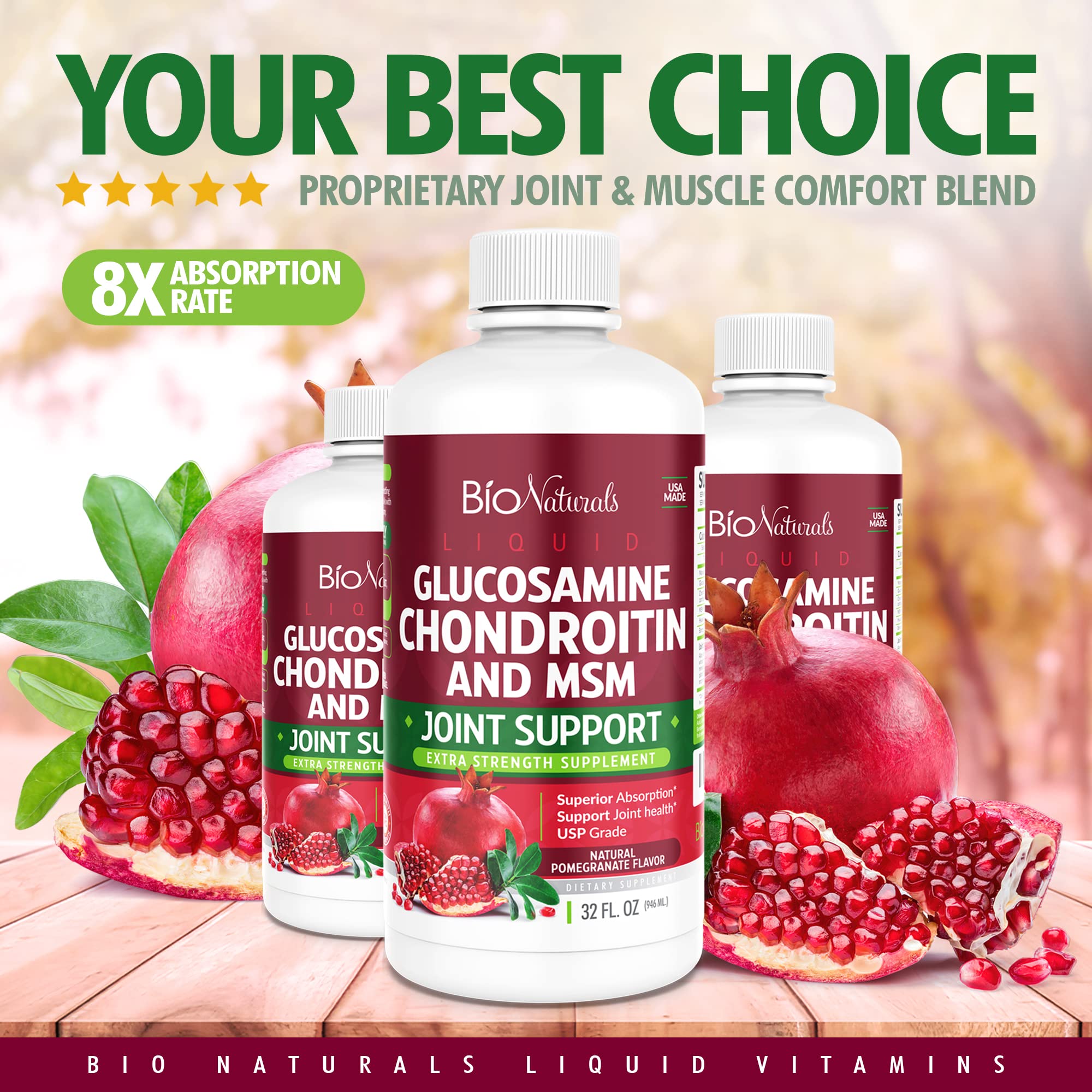 Bio Naturals glass pour highlights fast liquid delivery