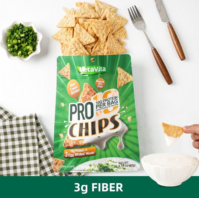 BIO NUTRI Pro10 resealable bag keeps chips fresh and crunchy