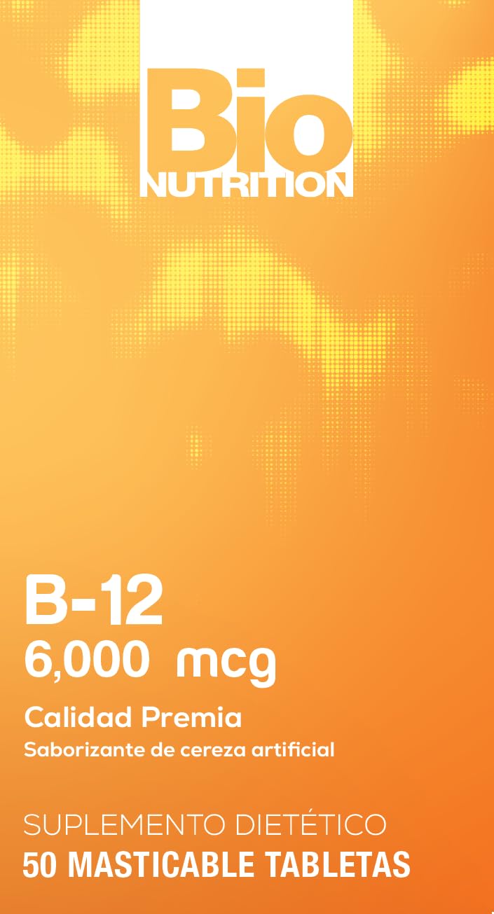 One Bio Nutrition B-12 sublingual tablet on tongue, daily dose.