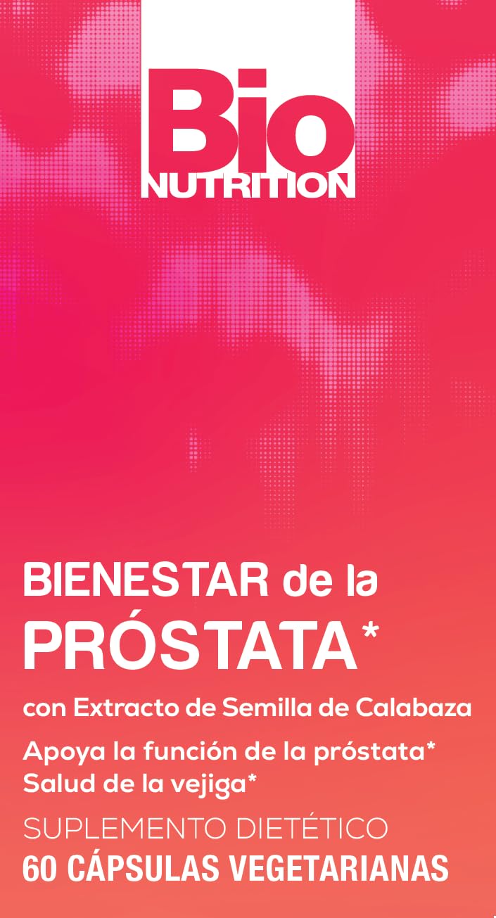 Bio Nutrition Bienestar Prostático cápsulas alineadas, comodidad de dosificación