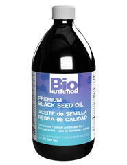 Bio Nutrition Black Seed Oil bottle highlighting premium cold-pressed oil for health support